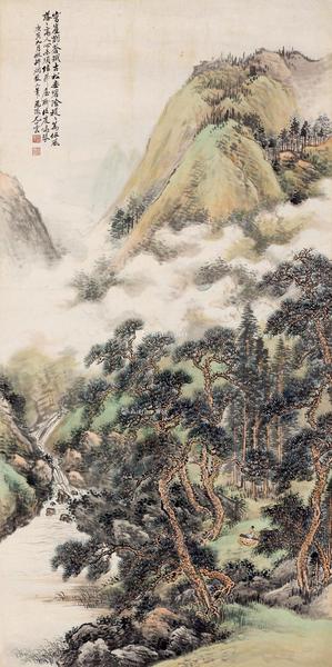  山水 镜片 纸本