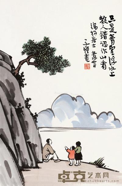 观云图 立轴 设色纸本 34×22.5cm