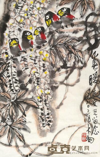 春暖 镜片 设色纸本 68×43cm