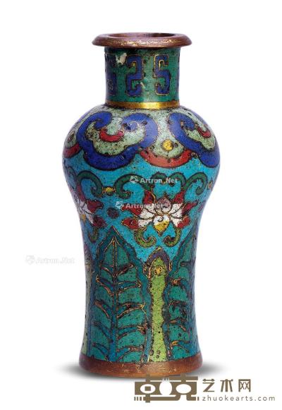  清 景泰蓝花瓶 高9.3cm