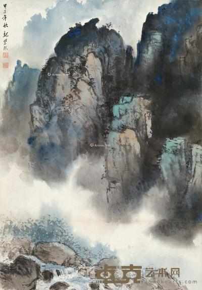 秋色 镜片 设色纸本 66×45.5cm