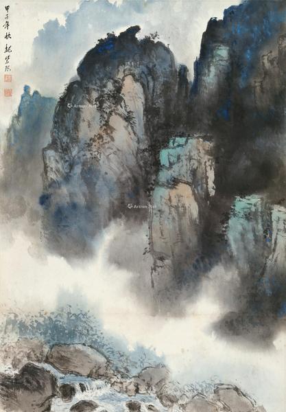  秋色 镜片 设色纸本
