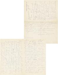  1918年1月7日作 莫奈 有关出售作品的亲笔信
