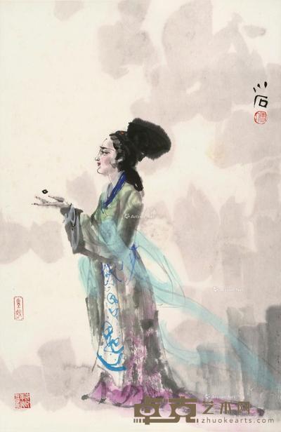 湘夫人 立轴 设色纸本 72.5×47cm