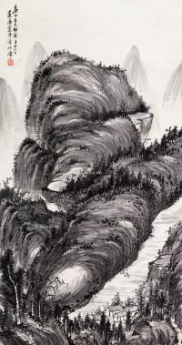  辛酉（1921）年作 深山隐居 立轴 水墨纸本