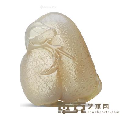 清 玛瑙荔枝挂坠 长4.9cm;宽3.9cm