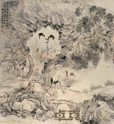 探梅图 立轴 设色纸本 93×85cm