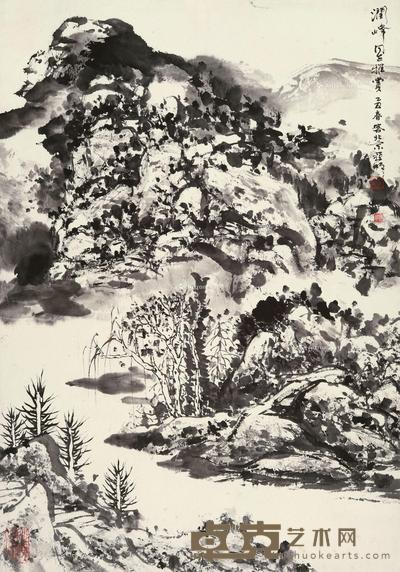 山水 立轴 水墨纸本 66×45.5cm