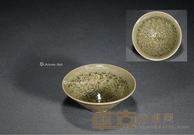  宋金 耀州窑菊花盏 高4cm；口径9.3cm