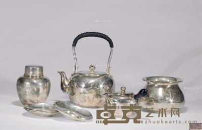  日本银茶具 （一套九件） --