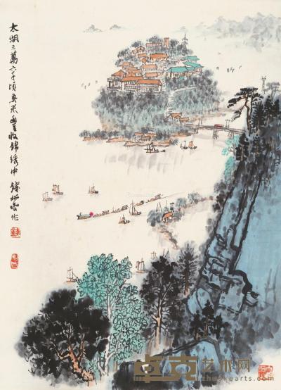  太湖锦绣 立轴 设色纸本 54×38.5cm