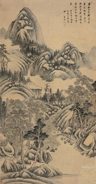  层峦叠嶂 立轴 设色纸本