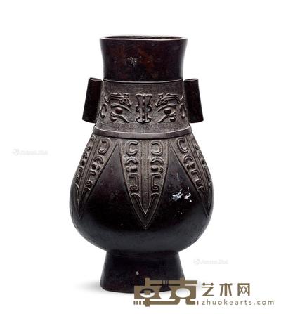 清 仿战国铜瓶 高39cm