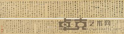 行书《退谷销夏记》 手卷 水墨绢本 20.5×325cm