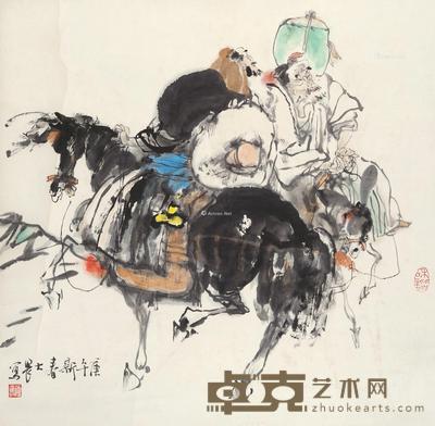 人物 立轴 设色纸本 67×68cm