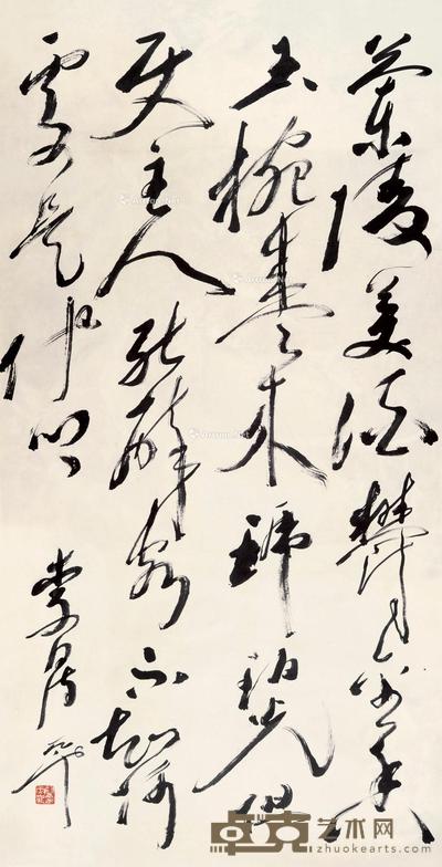  草书《客中行》 镜片 水墨纸本 136×69cm