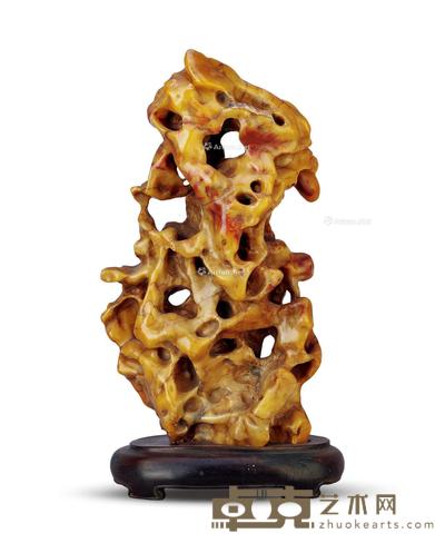 清 寿山石巧雕山子摆件 长25cm;高45.5cm