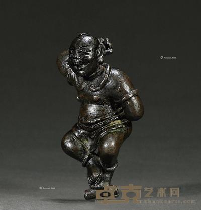 宋 铜童子像 高9cm