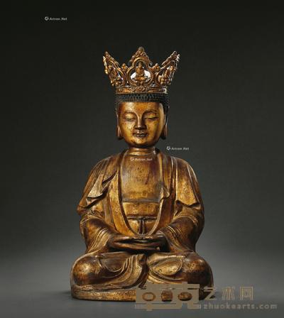 明 夹纻阿弥陀佛坐像 高55cm