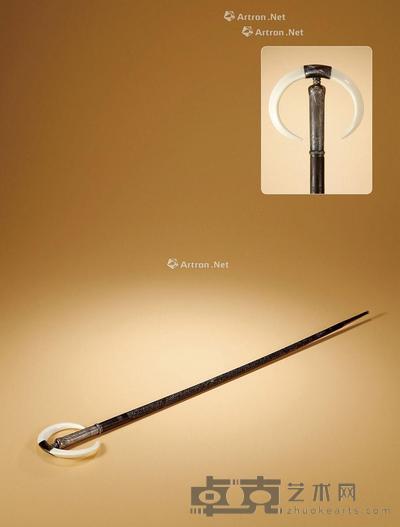 19世纪制 欧洲珍贵材质镶嵌令牌 长62cm