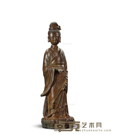 明 铜观音立像 高33cm