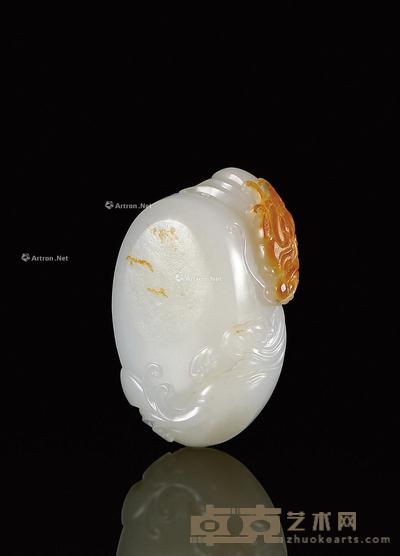 龙腾四海 白玉挂件 51×33×20mm