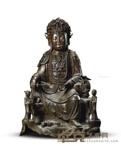 明 铜观音菩萨坐像 高34cm