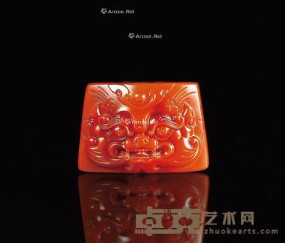 守护 南红挂件 钤印:胡 32×22×16mm