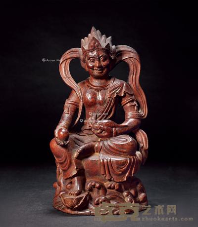  民国 沉香木财神 重894g