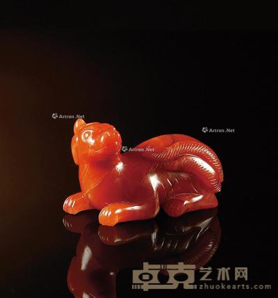 清·南红瑞兽 长7.6cm