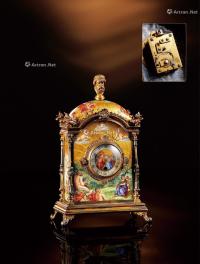  1780年制 Brevete S.G.D.G珐琅彩神话人物台钟