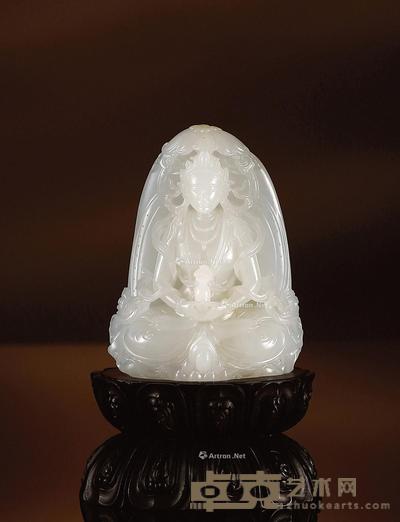 无量长寿 白玉摆件 68×51×30mm