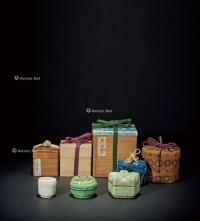  明·龙泉花形香盒、白瓷香盒及交趾瓷香盒 （一组三件）