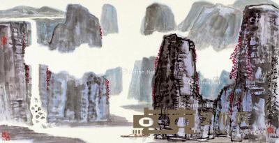 2006年作 漓江山水天下奇 镜片 设色纸本 50×97cm