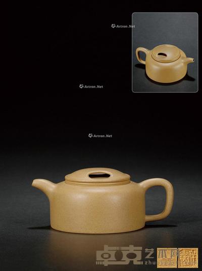 当代·江建翔制段泥牛盖莲子壶 7.5×18.3cm