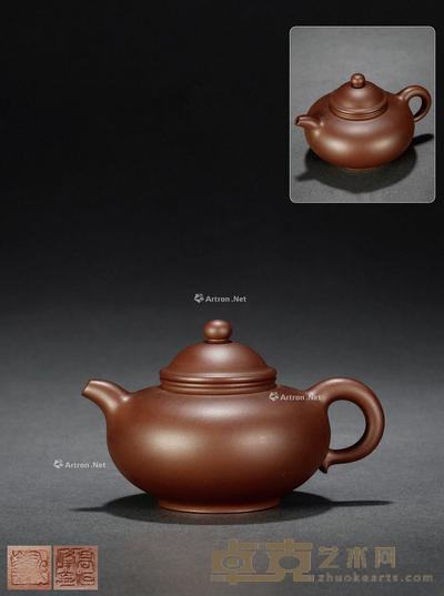 当代·高旭峰制紫泥颍珠壶 9.5×15.5cm
