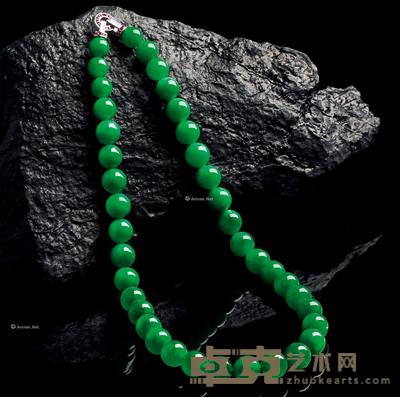 “珠联壁合”39颗翡翠珠串 --