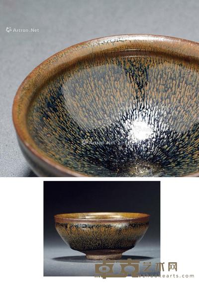  宋·建窑兔毫盏 高4.5cm；口径10cm