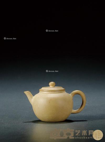 清早期·孟臣款白泥莲子壶 7×10.8cm