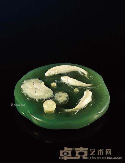 乐得自在 碧玉香插 钤印:小金 54×53×12mm