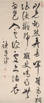  行书 张旭诗 立轴 纸本