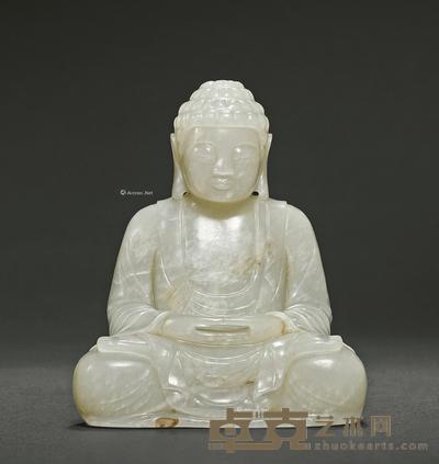 清 白玉佛 高11.8cm