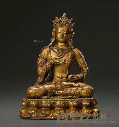 清 夹纻观音坐像 高22cm