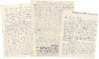  1918至1924年作 有关中亚探险及人类学问题的三通亲笔信 信笺 三张六页