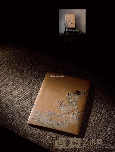 清乾隆·五彩堆泥绘双面插屏 36.3×26.8×1.5cm