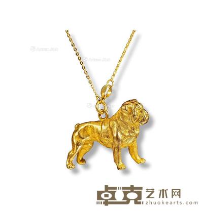 9K金斗牛犬吊坠 --