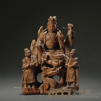 辽 木胎自在观音坐像 高30cm
