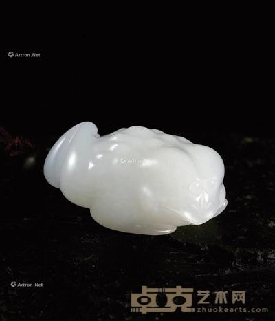 金蟾 白玉挂件 钤印:龙 40×32×18mm