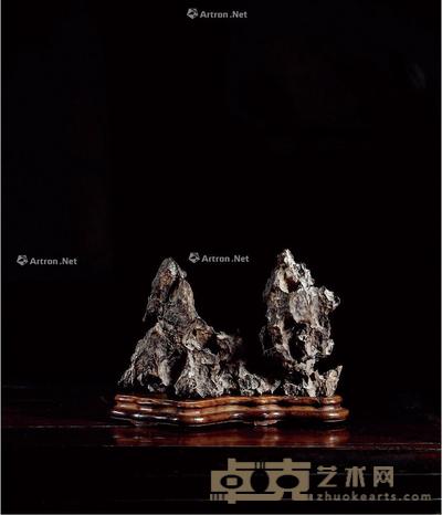 清·英石供石 带座高13cm;高10.8cm