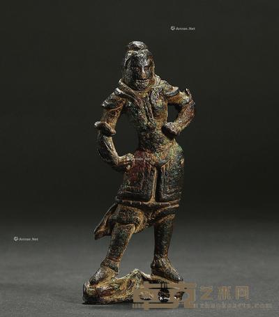 唐 铜天王立像 高8cm